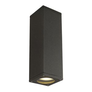 SLV THEO UP-DOWN OUT wall light, square, anthracite, GU10, max. 2x35W